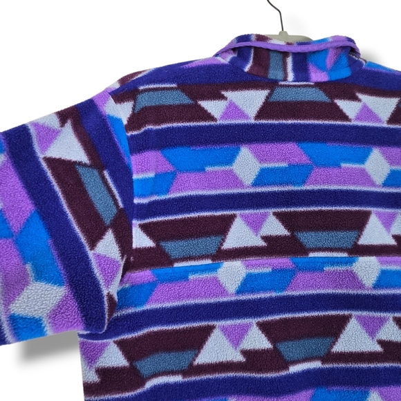 Patagonia Synchilla T-Snap Fleece Pullover Purple Blue Aztec Womens Size Large - Picture 11 of 16